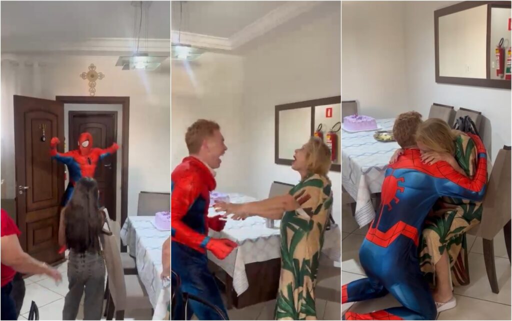 familiares durante um almoço na casa da matriarca, no bairro Dindinha, na região