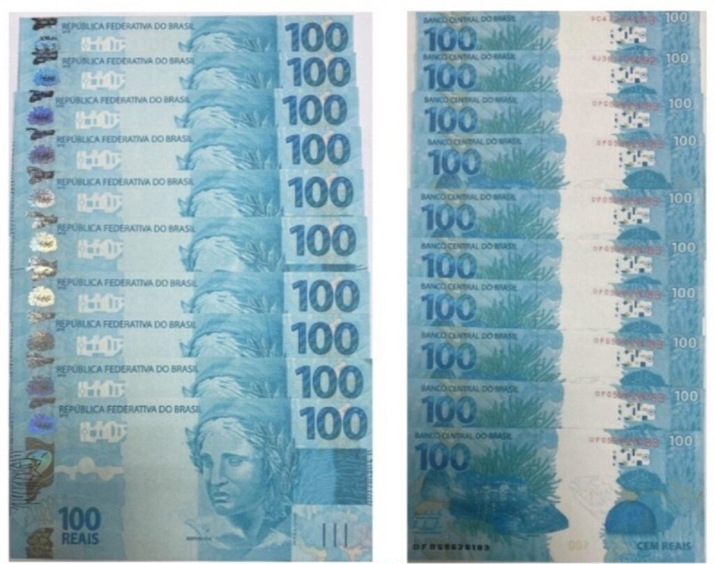 Apreensão de notas falsas em Ubá Polícia Federal/Divulgação
