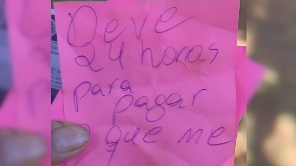 causa da suposta dívida da moto. Ela também relatou que, pouco antes da chegada