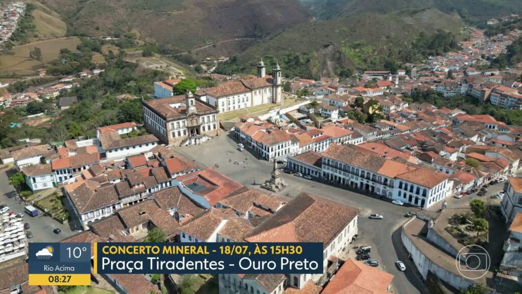 Concerto Mineral em Ouro Preto: Praça Tiradentes recebe evento cultural