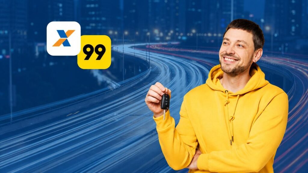 Motoristas 99 podem receber benefício de R$ 350 mensais em parceria com a CAIXA