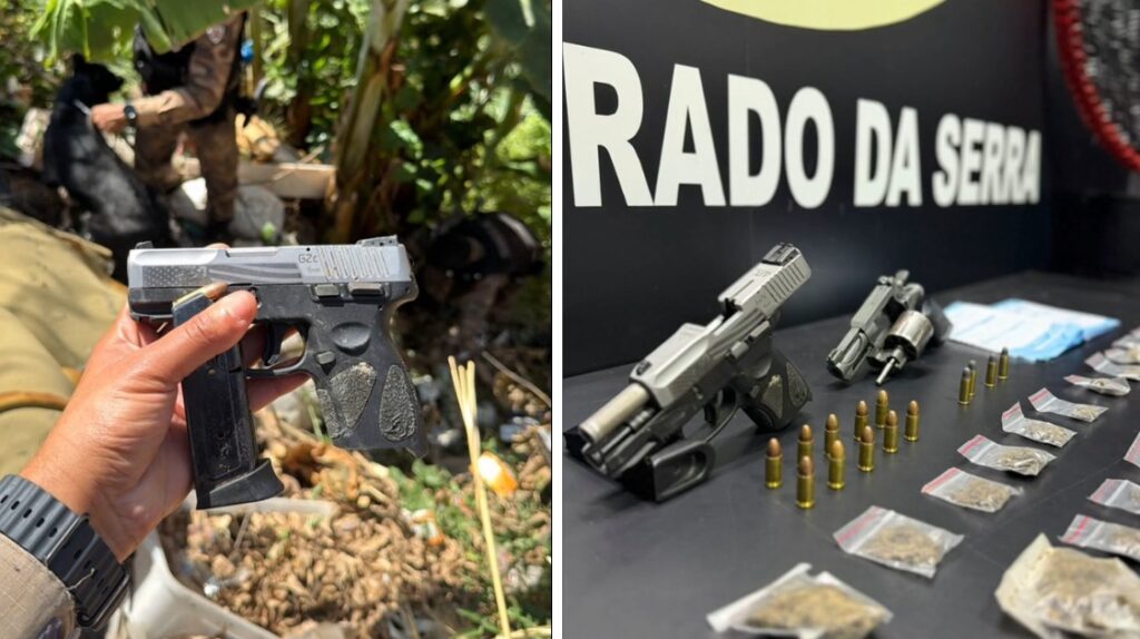 Operação policial no Aglomerado da Serra resulta na prisão de três homens por tráfico e porte de arma