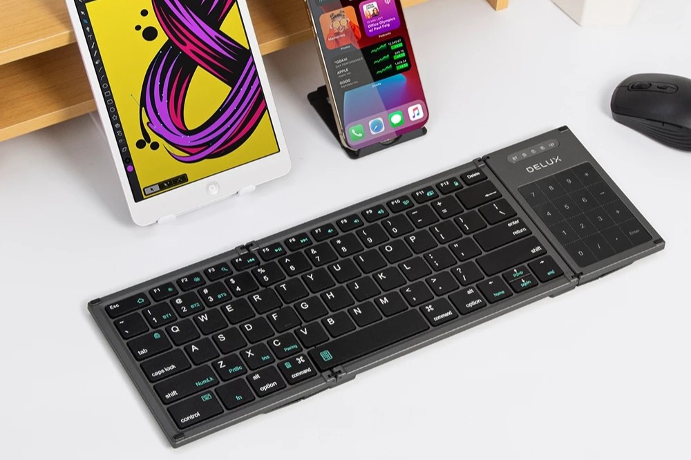 Teclado dobrável com touchpad: a solução portátil que promete produtividade móvel