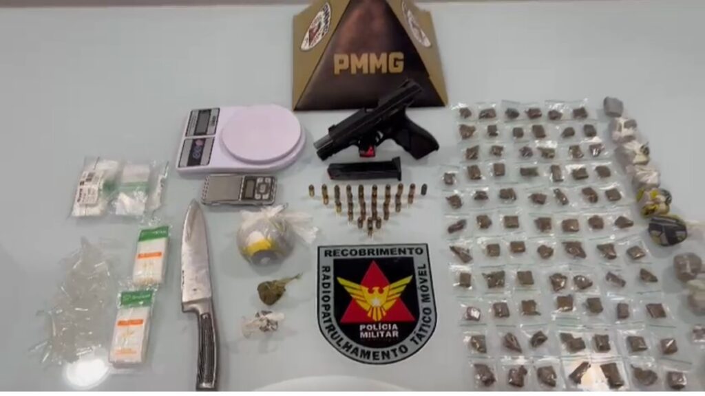 Ação policial em Governador Valadares resulta na apreensão de arma e entorpecentes