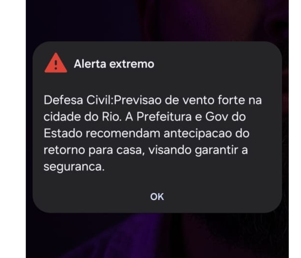 Alerta extremo da Defesa Civil no Rio por vento forte surpreende moradores com recomendação de retorno