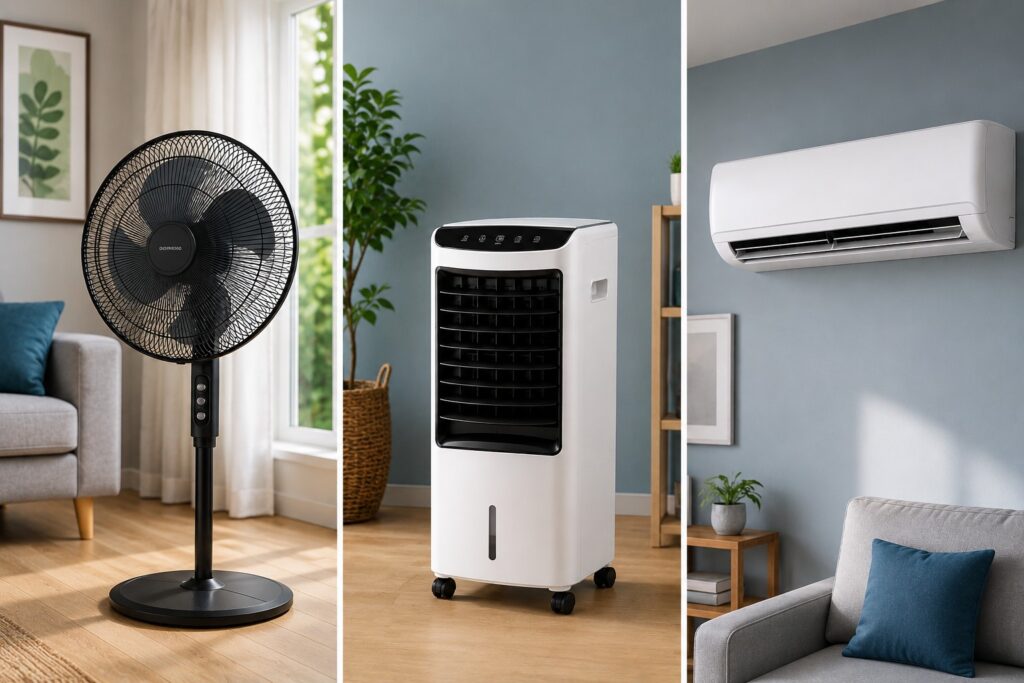 Calor intenso: guia completo para escolher entre ventilador, climatizador e ar-condicionado