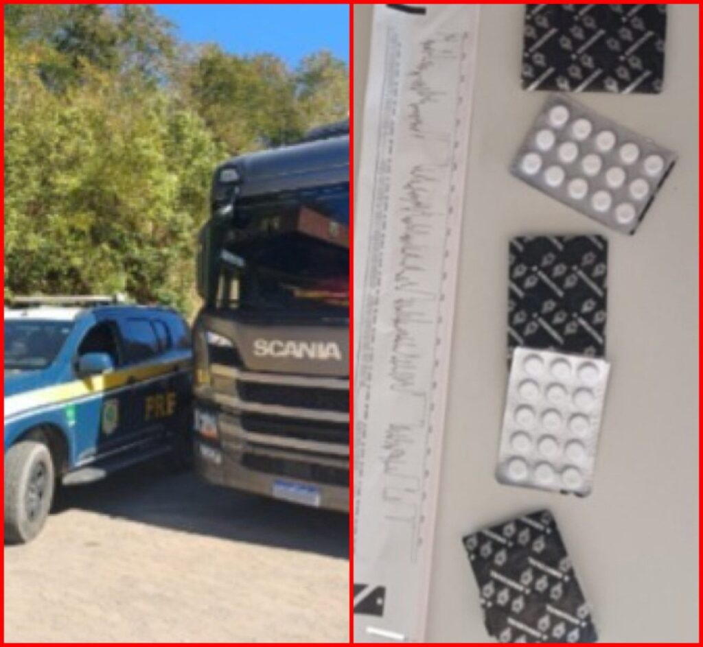 Caminhoneiro é flagrado com rebite após ignorar bloqueio e colocar trabalhador em risco na Br-251