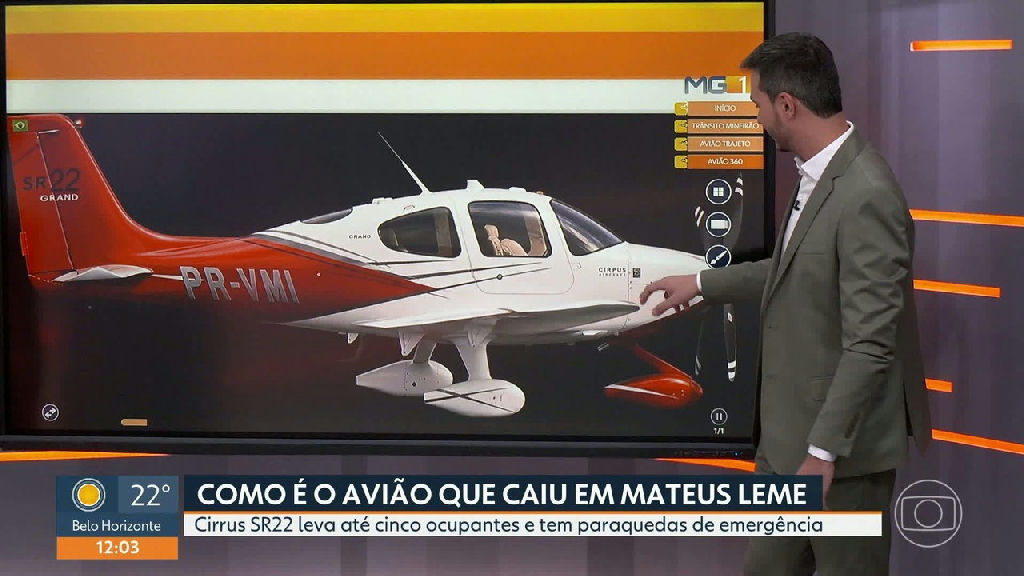 Entenda o funcionamento do sistema de paraquedas de avião que caiu em Mateus Leme