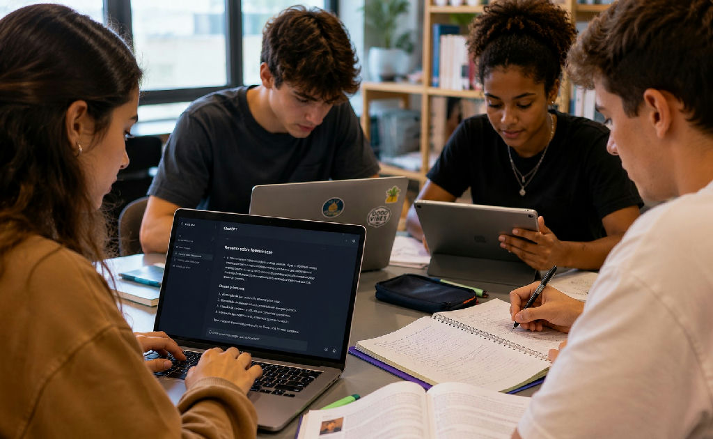 Estudantes brasileiros aderem à inteligência artificial, mas orientação pedagógica é rara
