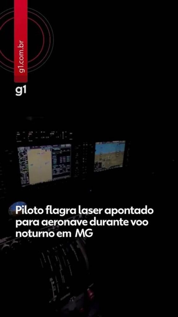 Perigo no céu de Divinópolis: piloto de aeronave de saúde flagra laser durante voo noturno