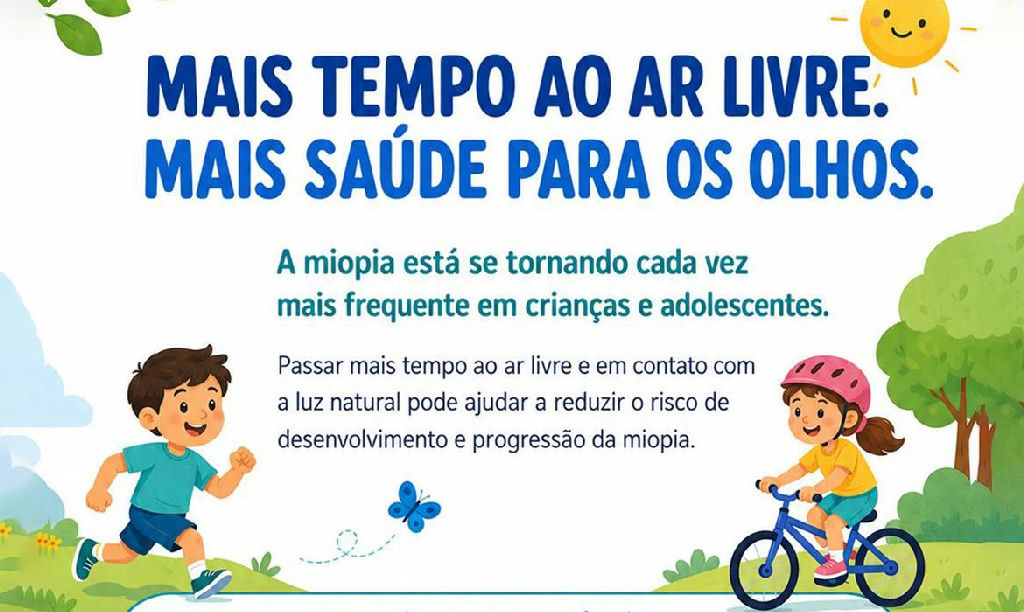 Especialistas alertam para avanço da miopia infantil e recomendam mais tempo ao ar livre