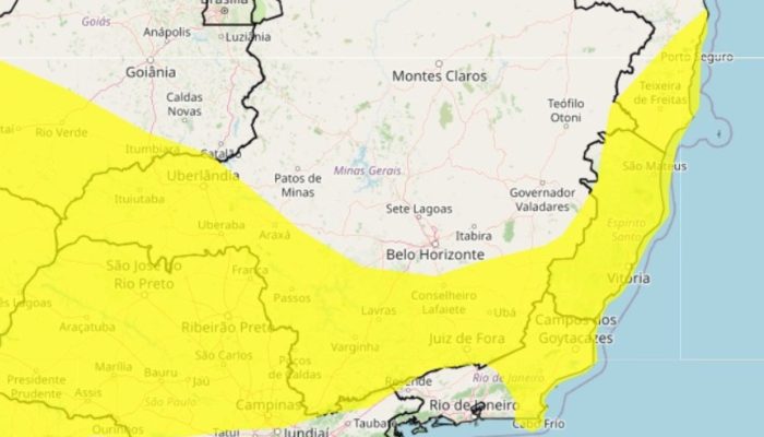 21 Cidades do Leste de Minas em alerta de vendaval do INMET