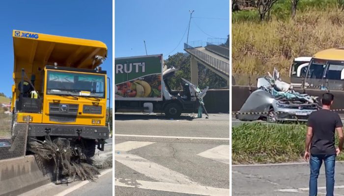 Acidente com passarela na Fernão Dias causa interdição e filas de 23 km