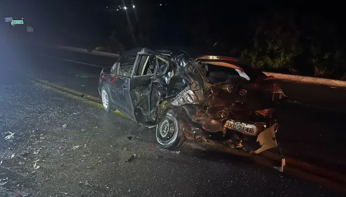 Acidente na Br-494 deixa cinco feridos após motorista embriagado dormir ao volante