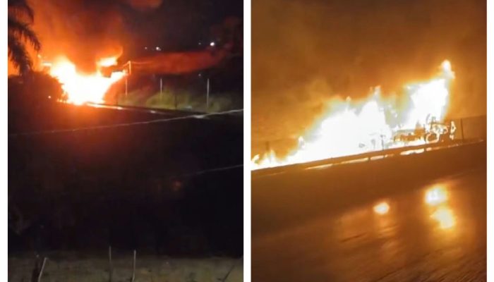 Acidente trágico: caminhão-tanque incendeia na Mg-010 e motorista morre carbonizado