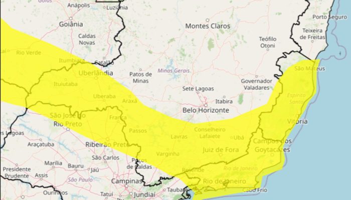 Ciclone extratropical coloca 389 cidades de Minas Gerais em alerta para vendavais