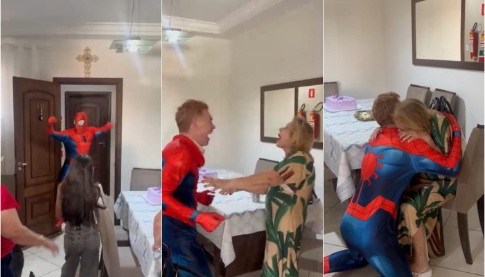 familiares durante um almoço na casa da matriarca, no bairro Dindinha, na região