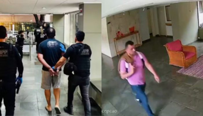 quando foi flagrado por câmeras de segurança PCMG/Divulgação