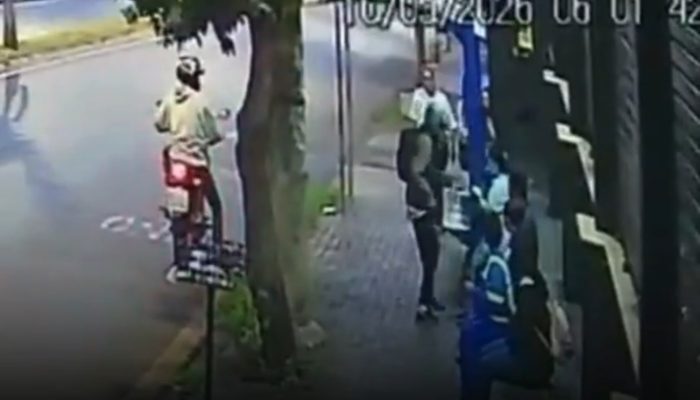 anos e vai para domiciliar com tornozeleira eletrônica Arrastão na avenida José Fonseca e Silva em Uberlândia TV Integração/Reprodução