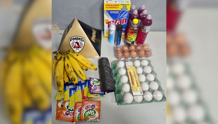 Produtos estavam no veículo de entrega do estabelecimento Polícia Militar/Divulgação