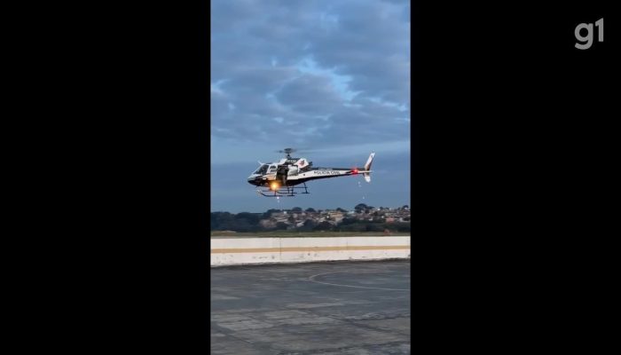Helicópteros da PCMG decolam do Aeroporto da Pampulha para apoiar operação de combate ao tráfico de drogas em BH.