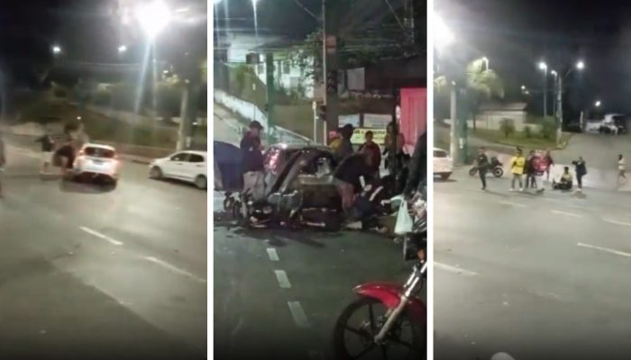 Pedestres filmaram momento após o motorista atingir seis pessoas na Grande BH TV Globo/Reprodução