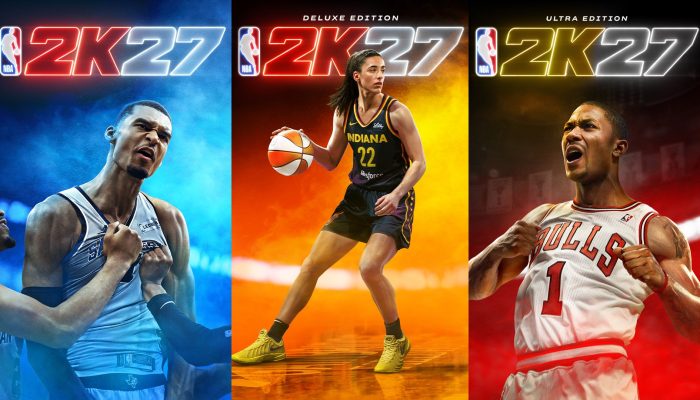 NBA 2K27 revela capas com Victor Wembanyama, Caitlin Clark e Derrick Rose; trailer e data de lançamento confirmados