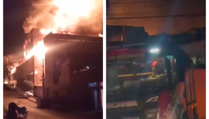 Incêndio em galpão de fábrica na Região do Barreiro leva Defesa Civil a isolar imóveis em BH