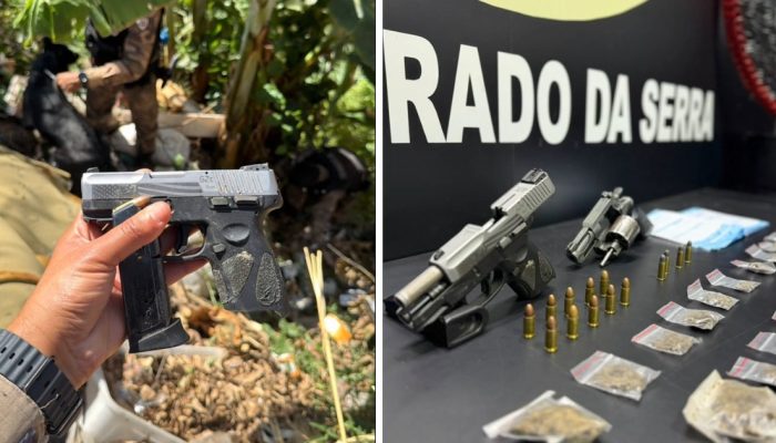 Operação policial no Aglomerado da Serra resulta na prisão de três homens por tráfico e porte de arma